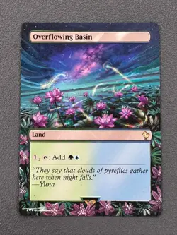 Overflowing Basin 410 MTG Final Fantasy Commander Hand Painted Altered Art Tentz - Image 1