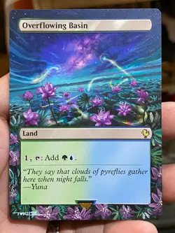 Overflowing Basin 410 MTG Final Fantasy Commander Hand Painted Altered Art Tentz - Image 2