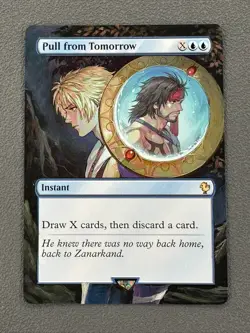 Pull from Tomorrow MTG Final Fantasy Commander Hand Painted Extended Altered Art - Image 1