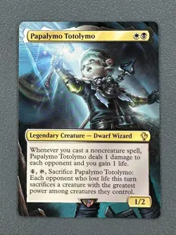 Papalymo Totolymo MTG Final Fantasy Commander Hand Painted Extended Altered Art - Image 1