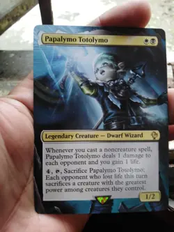 Papalymo Totolymo MTG Final Fantasy Commander Hand Painted Extended Altered Art - Image 2