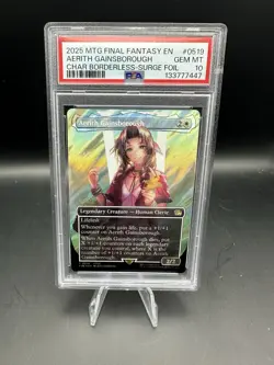 2025 MTG FINAL FANTASY SURGE FOIL #0519 AERITH GAINSBOROUGH PSA 10 - Image 1
