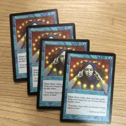 4x Magic The Gathering Brainstorm Mercadian Masques NM Never Played - Image 1