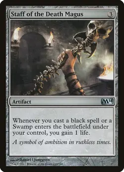 Staff of the Death Magus 1x MtG 2014 m14 Core Edition SP/NM - Image 1