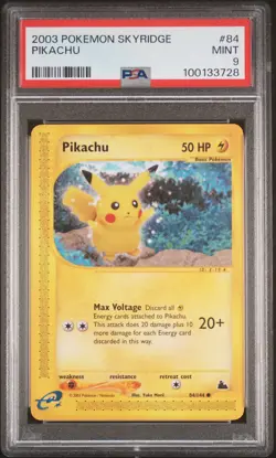 2003 POKEMON SKYRIDGE #84 PIKACHU PSA 9 - Image 1
