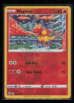 Magmar 019/172 Pokemon Brilliant Stars Common Near Mint Reverse Holo - Image 1