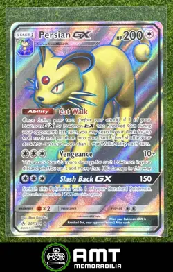 Persian GX 2019 Pokemon Sun & Moon Unbroken Bonds #207/214 Rare Ultra - Image 1