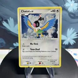 Pokemon Chatot DP14 Diamond and Pearl Black Star Promo Holo MP - Image 1