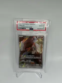Pokemon TCG Torkoal 172/167 Twilight Masquerade Illustration Rare Card PSA 10 - Image 1