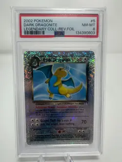 Pokemon Dark Dragonite Legendary Coll. Reverse Holo Rare #5 PSA 8 - Image 1