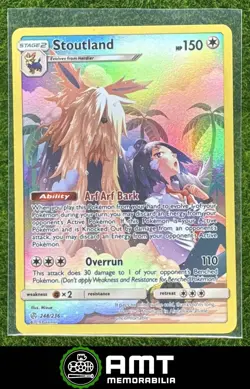 Stoutland 2019 Pokemon Sun & Moon Cosmic Eclipse #248/236 Rare Secret - Image 1
