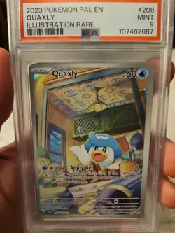 Pokemon Paldea Evolved #206 Quaxly Illustration Rare PSA 9 - Image 1