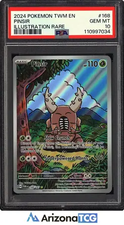 Pokemon 2024 Pinsir 168/167 IR Twilight Masquerade GEM MINT PSA 10 - Image 1