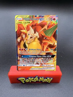 Pokemon TCG Charizard & Braixen GX Tag Team 22/236 SM - Cosmic Eclipse NM - Image 1