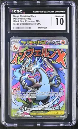 Mega Charizard X EX *CGC 10* Art Rare *Phantasmal Flames UPC* #23 * Pokemon - Image 1
