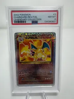 Pokemon Charizard 3/110 Legendary Collection Reverse Holo PSA 8 New Cert Clean - Image 1