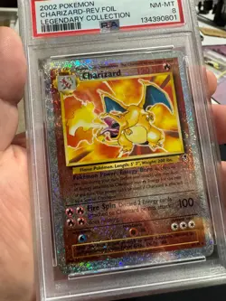 Pokemon Charizard 3/110 Legendary Collection Reverse Holo PSA 8 New Cert Clean - Image 3