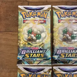 LOT OF (4) - Pokemon Sword & Shield BRILLIANT STARS BOOSTER PACK(S) Sealed! - Image 2