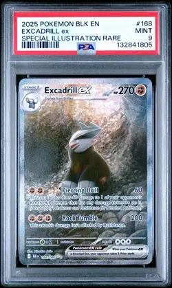PSA 9 ALT ART Excadrill ex SIR 168/086 Sv: Black Bolt Holo | Pokemon - Image 1
