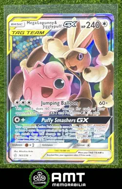 Mega Lopunny Jigglypuff GX Tag Team 2019 Pokemon Sun Moon Cosmic Eclipse 165/236 - Image 1