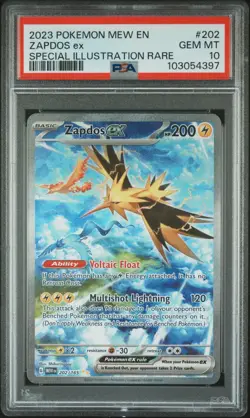2023 Pokemon Mew 151 Zapdos Ex #202 GEM MT PSA 10 Special Illustration Rare - Image 1