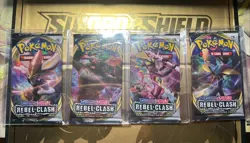 Pokemon TCG Sword & Shield Rebel Clash Booster Pack Art Bundle Set - Image 3