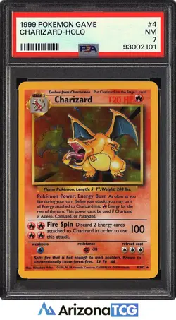 Pokemon 1999 Charizard 4/102 Holo Rare Base Set PSA 7 - Image 1