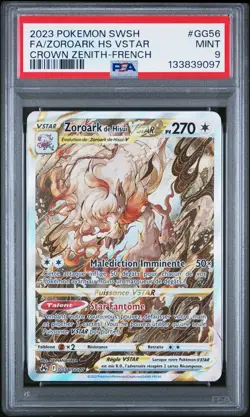 2023 POKEMON SWORD & SHIELD CROWN ZENITH FULL ART/ZOROARK DE HISUI VSTAR PSA 9 - Image 1