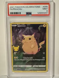 2021 Pokemon Celebrations Pikachu #5 PSA 9 - Image 1