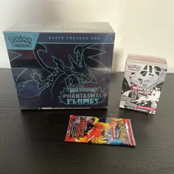 Pokemon TCG Phantasmal Flames Elite Trainer Box ETB White flare Booster sealed - Image 1