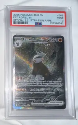 Pokemon Excadrill ex Special Illustration Rare Holo PSA 9 Sv: Black Bolt 168/086 - Image 1