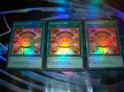 3x Sandwich Day 1st Edition Super Rare MZMU-EN056 Yu-Gi-Oh! - Image 1