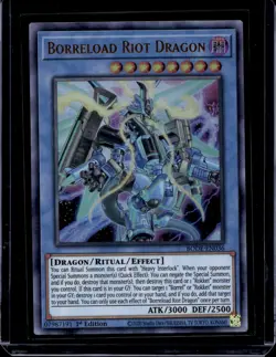 Yugioh! 1x Borreload Riot Dragon BODE-EN036 Ultra Rare 1st ed NM - Image 1