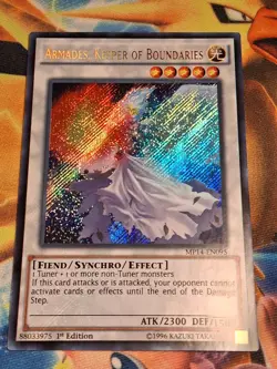 1st ed Armades Keeper of Boundaries MP14-EN095 Secret Rare Yugioh Card MP - Image 1