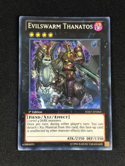 YUGIOH EVILSWARM THANATOS HA07-EN063 1ST SECRET - Image 1