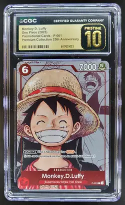 2023 ONE PIECE CCG MONKEY D. LUFFY P-001 PROMO CGC 10 PRISTINE A PT - Image 1