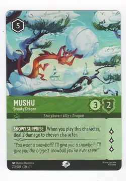 Disney Lorcana Winterspell MUSHU Sneaky Dragon Epic Foil #212/204 - Image 1