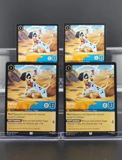 Disney Lorcana Patch - Playful Pup 25/204 Reign of Jafar Uncommon 4 Cards - Image 1
