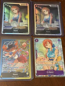 Nami O-Nami x4 Card Lot Includes Illustration Vol 1 UC One Piece English - Image 1