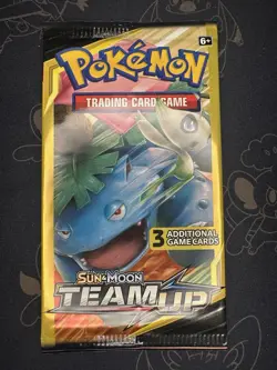 Pokemon Team Up 3-Card Factory Sealed Booster Pack HEAVY 7.73g - Image 2