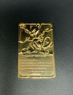 1999 Pokemon 23K Gold Plated Trading Card Only Mewtwo Vintage - Image 2