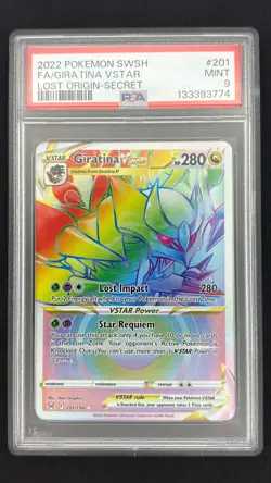 Giratina VSTAR 201/196 - Lost Origin - Graded PSA 9 MINT Pokemon Card - Image 1