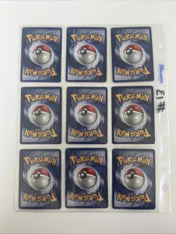 Pokemon Cards Lot 9 Non-holo Basic Common NM 1999 Vintage WOTC - Image 2