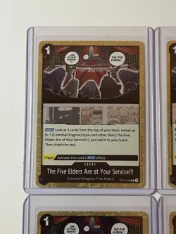 The Five Elders Are At Your Service!!! OP13-096 - 4 Gold Foil Card Play Set - Image 2