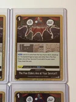 The Five Elders Are At Your Service!!! OP13-096 - 4 Gold Foil Card Play Set - Image 3