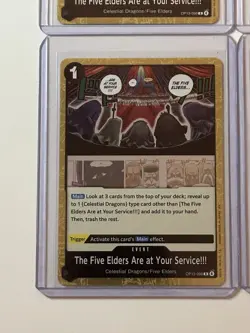 The Five Elders Are At Your Service!!! OP13-096 - 4 Gold Foil Card Play Set - Image 4