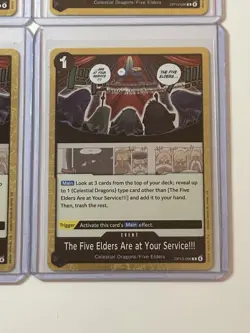 The Five Elders Are At Your Service!!! OP13-096 - 4 Gold Foil Card Play Set - Image 5