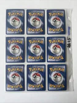 Pokemon Cards Lot 9 Non-holo Fossil Common NM 1999 Vintage WOTC - Image 2