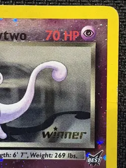 Pokemon Rocket’s Mewtwo Best Promo 8 Winner Holo Stamped Card 2003 Gym Challenge - Image 3