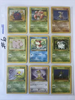Pokemon Cards Lot 9 Non-holo Fossil Common NM 1999 Vintage WOTC - Image 1